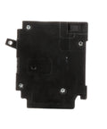 Back view of Two 15 Amp Single Pole 120 Volt Non Current Limiting Circuit Breaker Plug In Type Space Saving Twin Half Inch Frames UL Listed