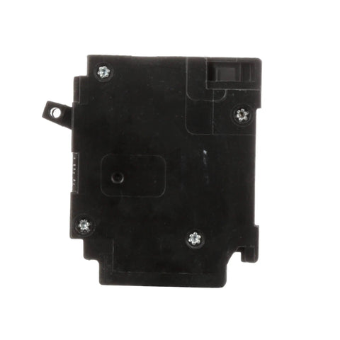 Back view of Two 15 Amp Single Pole 120 Volt Non Current Limiting Circuit Breaker Plug In Type Space Saving Twin Half Inch Frames UL Listed