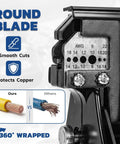 3 In 1 Automatic Wire Stripper Tool For 8 To 22 AWG showing smooth cutting blade and gauge markings