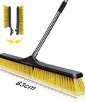 Heavy Duty 24.8 Inch Wide Push Broom With Dual Density Bristles Designed To Crush Gravel And Leaves On Driveways Making Outdoor Cleanup A Total No Sweat Workhorse That Gets The Job Done Right Fast Today, with split bristles and 63cm deck.