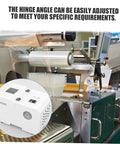 Soft close corner cabinet hinge showcased on industrial machine with adjustable angle feature for precise operation, ensuring smooth closures.