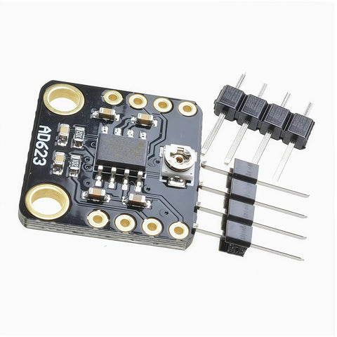 Adjustable Gain Amplifier Module For Hella Precise Signal Boosting And Seamless Data Acquisition Built Tough In Compact Housing For Lab Testing Industrial Automation showcasing AD623 with pins.