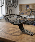 Heavy Duty Steel Rear Bike Rack For E-Bike Mounting Holes 24.5 Cm Adds Luggage Space To Your Steed With Secure Fit And Durable Build, black steel rack