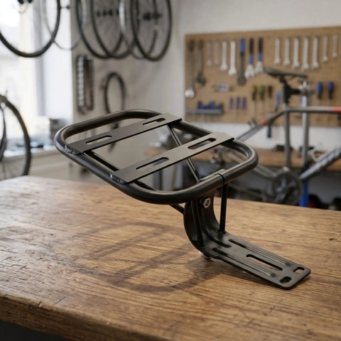 Heavy Duty Steel Rear Bike Rack For E-Bike Mounting Holes 24.5 Cm Adds Luggage Space To Your Steed With Secure Fit And Durable Build, black steel rack