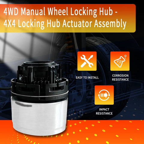 4X4 Manual Wheel Locking Hub Replacement Kit For 1998-2003 Ford Ranger, 1995-2001 Ford Explorer, And 1998-2009 Mazda B-Series Pickup