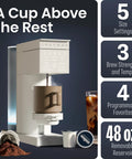 Single Serve Coffee Maker With Brew Strength And K Cups Or Grounds Compatibility, Iced Coffee Function, 48 Oz Removable Water Reservoir