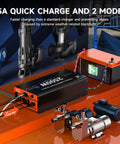 2500 Watt Sump Pump Battery Backup System With Pure Sine Wave Output shown with remote LCD controller, auto grid and battery switchover, and 3 AC outlets.