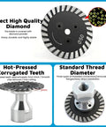 Hardcore Diamond Carving Wheels For Angle Grinders Built Tough Blades, 50mm, diamond powder blade for granite and marble cutting.