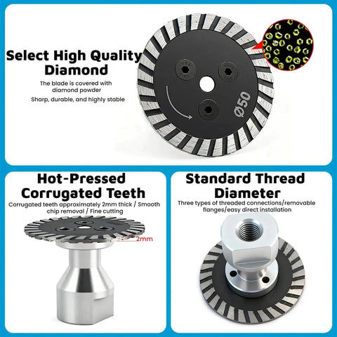 Hardcore Diamond Carving Wheels For Angle Grinders Built Tough Blades, 50mm, diamond powder blade for granite and marble cutting.