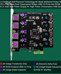 Four Port USB 3.0 PCIe Expansion Card With Self Powered Technology Delivers 5Gbps USB A Ports X1 PCIe Interface Plug And Play