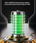 Mini Ups Battery Backup With 16000mah Capacity And 18w Ports To Keep WiFi Alive Through Blackouts US Plug, large green battery.