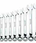 12 Piece Metric Reversible Ratcheting Wrench Set That Feels Solid In Hand Built Tough With High Polish Finish Easy To Clean