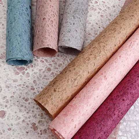 Five Sheet Flower Wrapping Mesh Paper In 19.68 Inches By 27.56 Inches Perfect For Bouquets And Gift Packaging rolled in colorful options