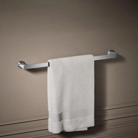 Avid 24 Inch Towel Bar Polished Chrome Bathroom Towel Holder With Slick Modern Look Durable Stainless Steel Easy Wall Mount