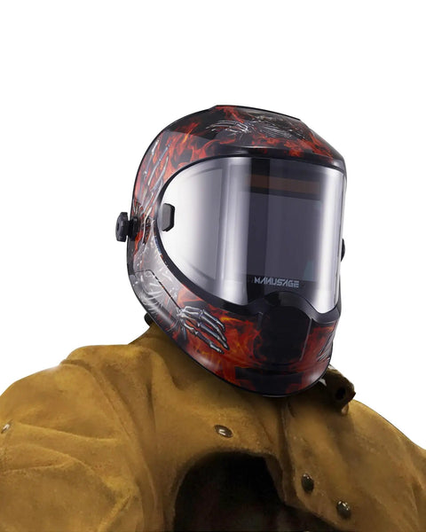 auto darkening motorcycle helmet Auto-Darkening Welding Intelligent Sensitive Filters, Black, Dust Protection, Adjustable Straps For MIG/Stick/TIG/Plasma & Grinding reducing fatigue of the head and neck Miller Welding Helmet Digital Elite