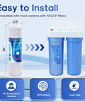 10 Micron String Wound Sediment Filter Cartridge 10 Inch By 2.5 Inch Universal Replacement For Well Water And RO Units