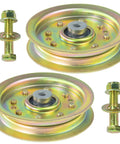 Idler Pulley Kit Replaces 753-08171 756-04129B 956-04129 for Cub Cadet Troy Bilt featuring aluminum pulleys and bolts