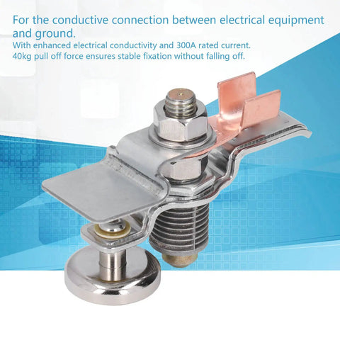Top Tier Magnetic Welding Ground Clamp With Heavy Duty 40kg Hold Fast Grip for stable conductive connection and 300A rated current.