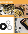 Quartz Clock Mechanism Parts Kit With Nuts And Washers, 20 Sets For DIY Clock Repair, Replacement Clock Movements, Easy Install For Quick Fixes, Includes Nut And Washer Hardware For Secure, Long Lasting Clock Repair; assorted clock parts and washers
