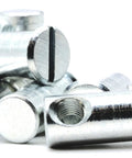 Rock Solid Replacement Flanged Cross Dowel Assembly Nuts Compatible With Ikea Part 121114 For Sniglar Myllra Cribs, zinc-coated metal nut set.