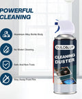 Go To Compressed Air Duster For Keyboard And Electronics Laptop And PC Cleaning Blower Dust Remover For Computers Cars Cameras And More Quick Mess Free Cleanup Easy To Use displayed in can with aluminum body
