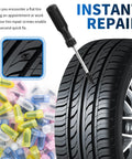 Heavy Duty Tire Plug Kit With Screwdriver, 60 Pieces In Four Sizes For Quick Puncture Repair On Cars, Trucks, And SUVs
