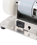 Close-up of the motor and control switch on the 7 Speed Mini Bench Grinder 100W Motor Electric Polishing And Grinding Machine.