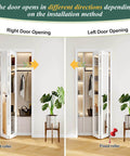 Bifold Door For 30x80 Opening With Double 15x80 Panels And Mirror Lites, Interior Bi Fold Barn Doors With Concealed Hardware Kit, White PVC Surface