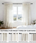 Black 5/8 Inch Curtain Rod Set For Windows 18 To 45 Inches, Short Adjustable Drapery Pole With Finials, Brackets, Connectors And Hardware
