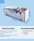 Ultra Portable Money Counter For Bills Mini Cash Counter Multi Currency 600 Bills Per Minute With UV And WM Detection
