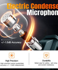 Handy Decibel Meter For Home, Office And Factory, Digital Sound Level Meter With AC Weighting, Reads 30 To 130 dB, Fast And Slow Response, Max And Min Readouts, LCD Screen, Neighbors Noise Checker, Vitality Orange, metal mic sensor detail