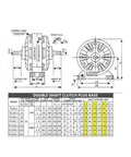 Technical diagram of 25Nm Twin Shaft Magnetic Particle Clutch Roll Up Type With Inflatable Shaft Magnetic Particle Brake, Model FL25A 1.