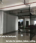 Golf Batting Cage Netting 10x10x10 Ft Practice Net For Backyard Indoor Outdoor With Knotless Design in Indoor Setting