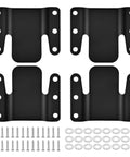 Heavy Duty Metal Sectional Sofa Connectors With Included Screws Universal Couch Interlocking Brackets set including four black brackets and screws