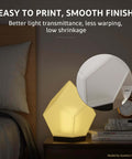 Lamp printed with Rapid PETG 1.75mm White Filament, 1kg Spool for 3D printing, showing smooth finish and light transmittance