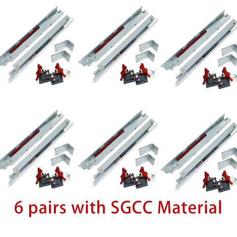 Beefy 18 Inch Undermount Drawer Slides 6 Pair Set With Full Extension Soft Close Concealed Runners Includes Mounting Screws And Brackets SGCC Material 1.8x1.5x1.0mm Thick Heavy Duty 100 Lb Capacity display