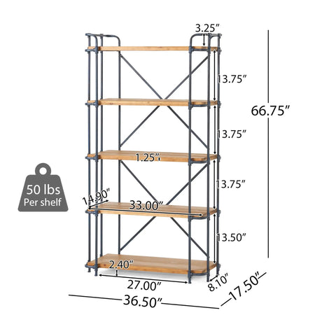 Image of Five Tier Wall Corner Storage Shelf Perfect For Bedroom And Kitchen Space Saving Bookshelf And Display Unit with measurements.