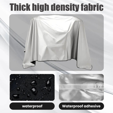 Top Shelf Jumbo Machine Cover Tough As Nails Breathable Rust Proof Fabric showcased in thick high density waterproof material.