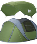 4 Person Easy Pop Up Tent With Automatic Setup No Fuss Waterproof Family Camping Tent With Skylight And Removable Rainfly