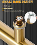 Close-up of Titanium Gold Round Barn Door Handles For Dual Sided Pulls On Exterior Shower Doors And French Doors, showing small base design.