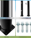 Solar Heated Outdoor Shower With 10 Gallon Tank 360 Degree Rotating Shower Head Foot Tap Freestanding 7.2 Ft Kit features and parts
