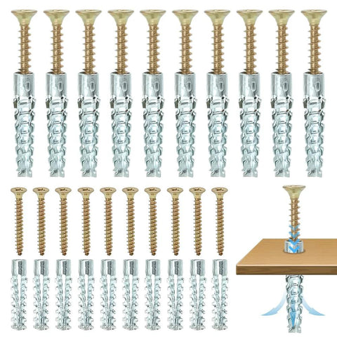 Heavy Duty Wall Anchor Expansion Bolts With Self Tapping Screws And Drilling Plugs Serrated Expansion Nails Solid Carbon Steel Construction