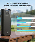5000mAh Fast Charging Battery Handle For Osmo Pocket 3 And 4 Power Grip with 4 LED indicators showing battery level