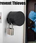 Built Tough Door Knob Lockout Cover Keeps Spaces Locked Down With Zero Drama Blocks knob turning and key access on door
