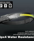 2 Pack Rechargeable Headlamp Set With 230 Degree Wide Beam, Motion Sensor, IPX4 waterproof, lightweight LED headlamps
