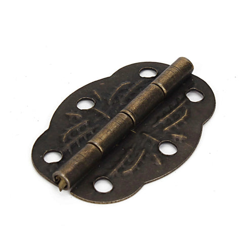 Vintage Engraved Bronze Butterfly Hinges for Cabinets and Jewelry Boxes Pack of 20 With Screws Included, 1.18 Inches Long By 0.83 Inches Wide