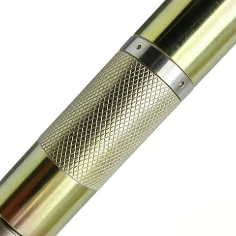 Close-up of handle grip on Extension Wrench Set High Torque Half Inch Metal Socket Tool System with textured chrome finish.