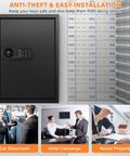 144 Key Safe Cabinet Fireproof Lock Box With Key Tags, Heavy Duty Anti Theft Wall Mount Organizer displayed in usage scenarios
