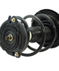 Close-up of strut assembly from beefed up front steering and suspension kit for 2015 to 2018 Nissan Altima with inner and outer tie rods.