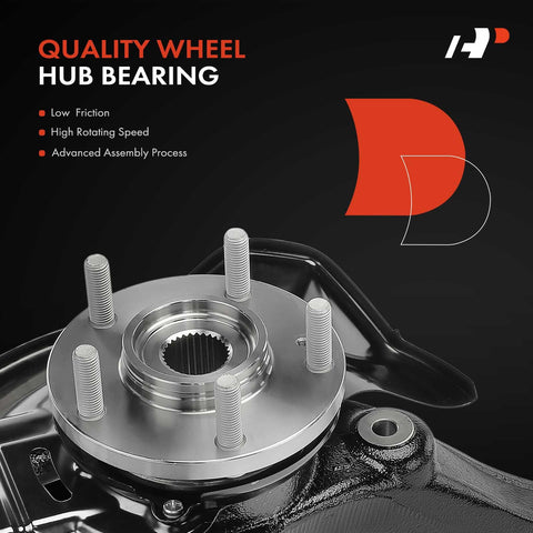 Front Left Steering Knuckle And Wheel Bearing Hub Assembly For Hyundai Sonata 2008 2009 2010 Driver Side Replacement Beefed Up Front End Part With Dust Shield close-up